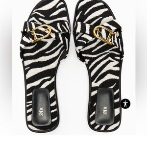 Zara Printed Sandals